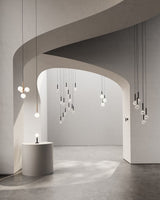 Luminae Glass Sphere Pendant Light Modern Nordic Hanging Lamp for Kitchen and Dining Room