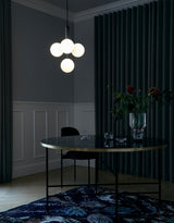 Modern Glass Sphere Pendant Light Nordic Mouth Blown Hanging Lamp for Dining Room and Kitchen