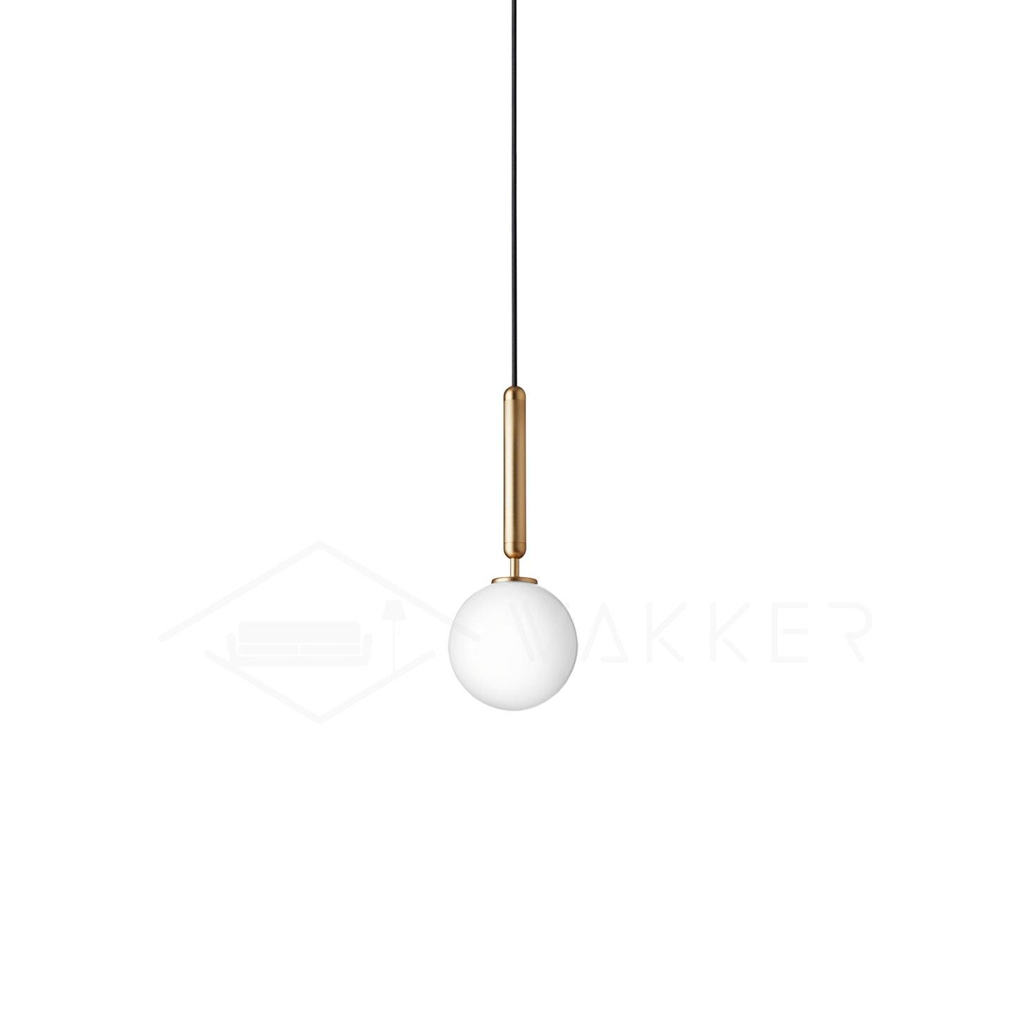 Modern Glass Sphere Pendant Light Nordic Mouth Blown Hanging Lamp for Dining Room and Kitchen
