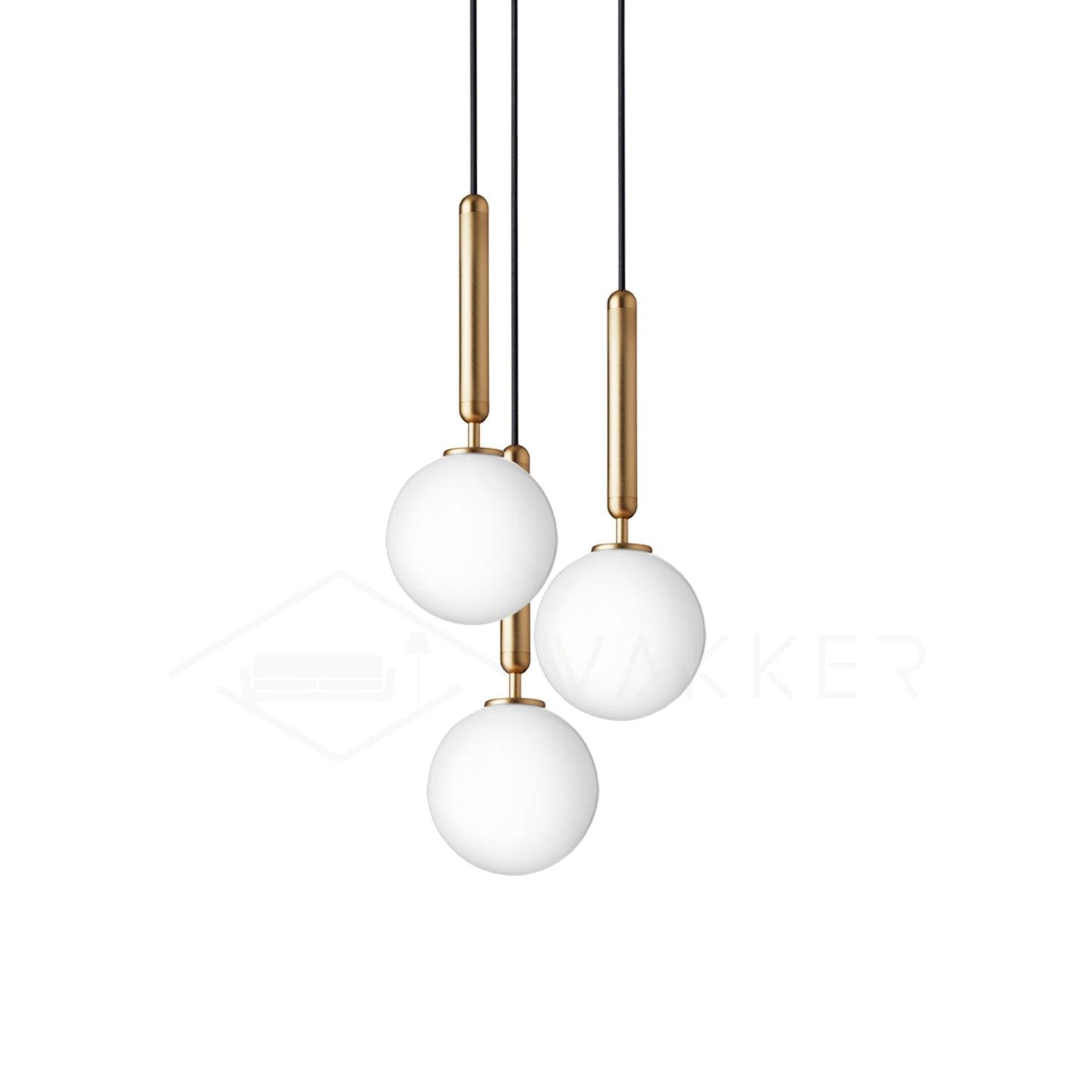 Modern Glass Sphere Pendant Light Nordic Mouth Blown Hanging Lamp for Dining Room and Kitchen