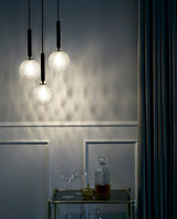 Luminae Glass Sphere Pendant Light Modern Nordic Hanging Lamp for Kitchen and Dining Room