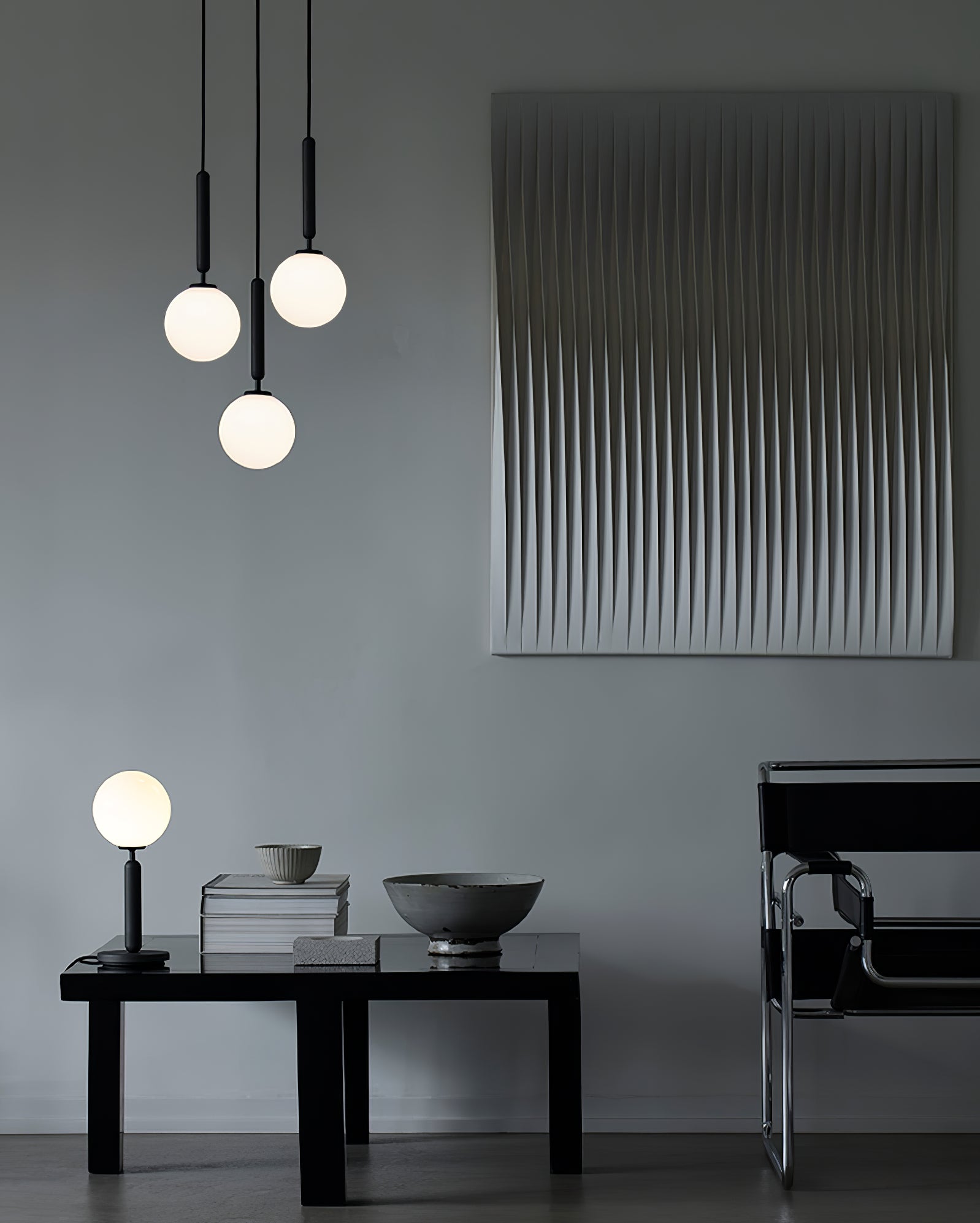 Luminae Glass Sphere Pendant Light Modern Nordic Hanging Lamp for Kitchen and Dining Room