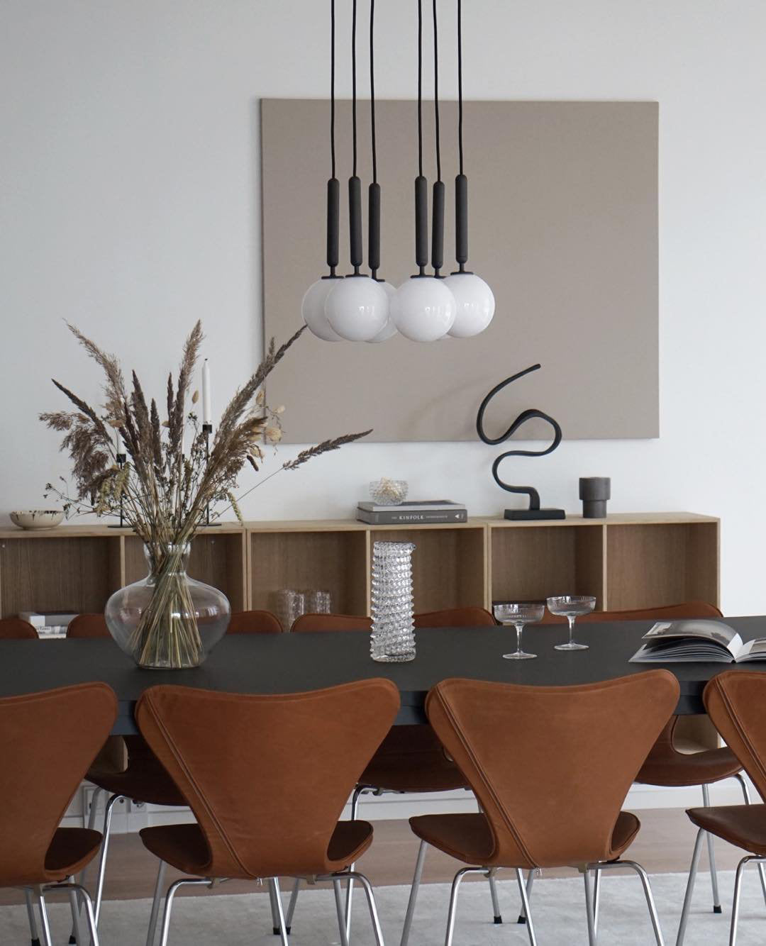 Modern Glass Sphere Pendant Light Nordic Mouth Blown Hanging Lamp for Dining Room and Kitchen