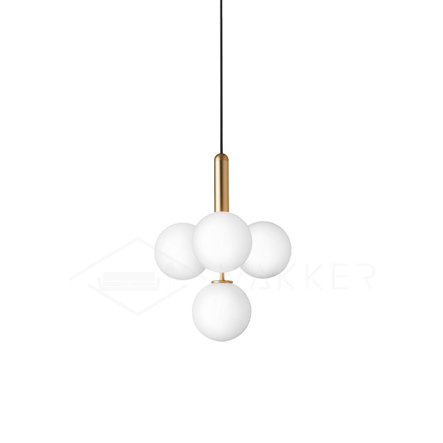 Modern Glass Sphere Pendant Light Nordic Mouth Blown Hanging Lamp for Dining Room and Kitchen