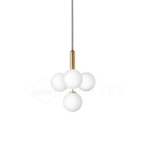 Modern Glass Sphere Pendant Light Nordic Mouth Blown Hanging Lamp for Dining Room and Kitchen
