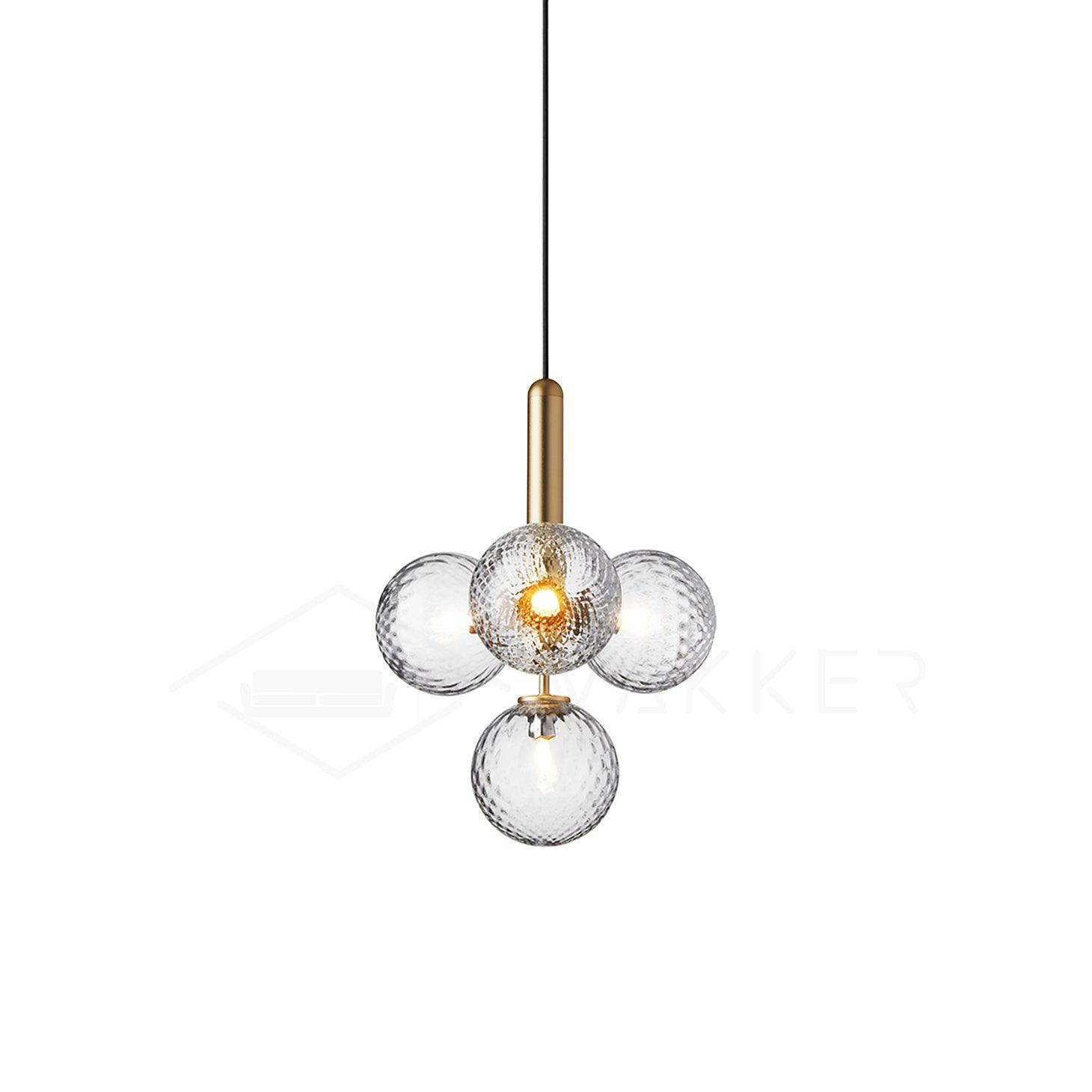 Modern Glass Sphere Pendant Light Nordic Mouth Blown Hanging Lamp for Dining Room and Kitchen