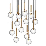 Modern Glass Sphere Pendant Light Nordic Mouth Blown Hanging Lamp for Dining Room and Kitchen