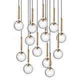 Modern Glass Sphere Pendant Light Nordic Mouth Blown Hanging Lamp for Dining Room and Kitchen
