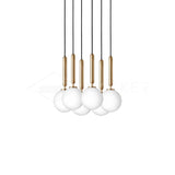 Modern Glass Sphere Pendant Light Nordic Mouth Blown Hanging Lamp for Dining Room and Kitchen