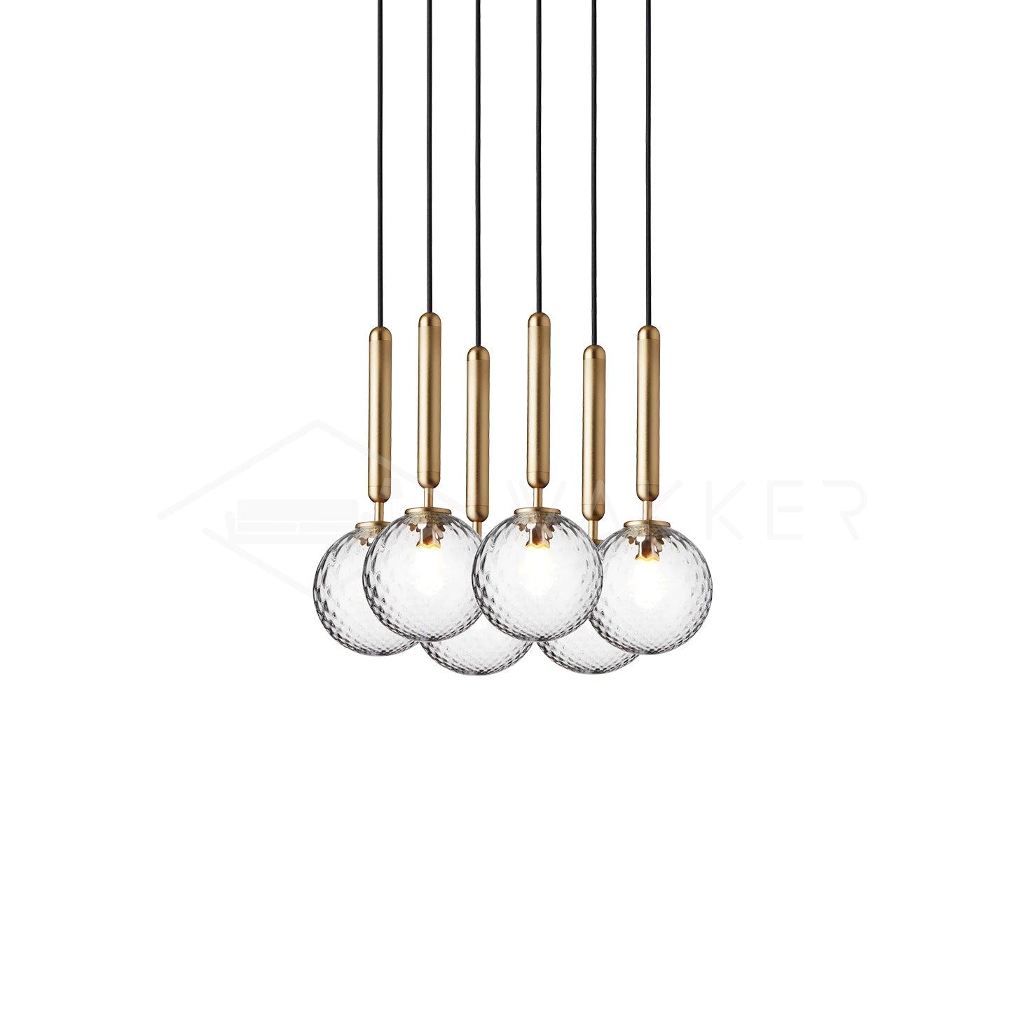 Modern Glass Sphere Pendant Light Nordic Mouth Blown Hanging Lamp for Dining Room and Kitchen