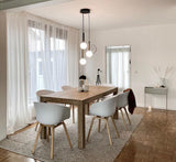 Modern Glass Sphere Pendant Light Nordic Mouth Blown Hanging Lamp for Dining Room and Kitchen