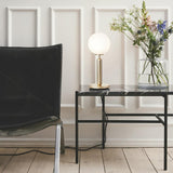 Scandinavian Hand Blown Glass Table Lamp Minimalist Elegant Desk Light for Home Decor