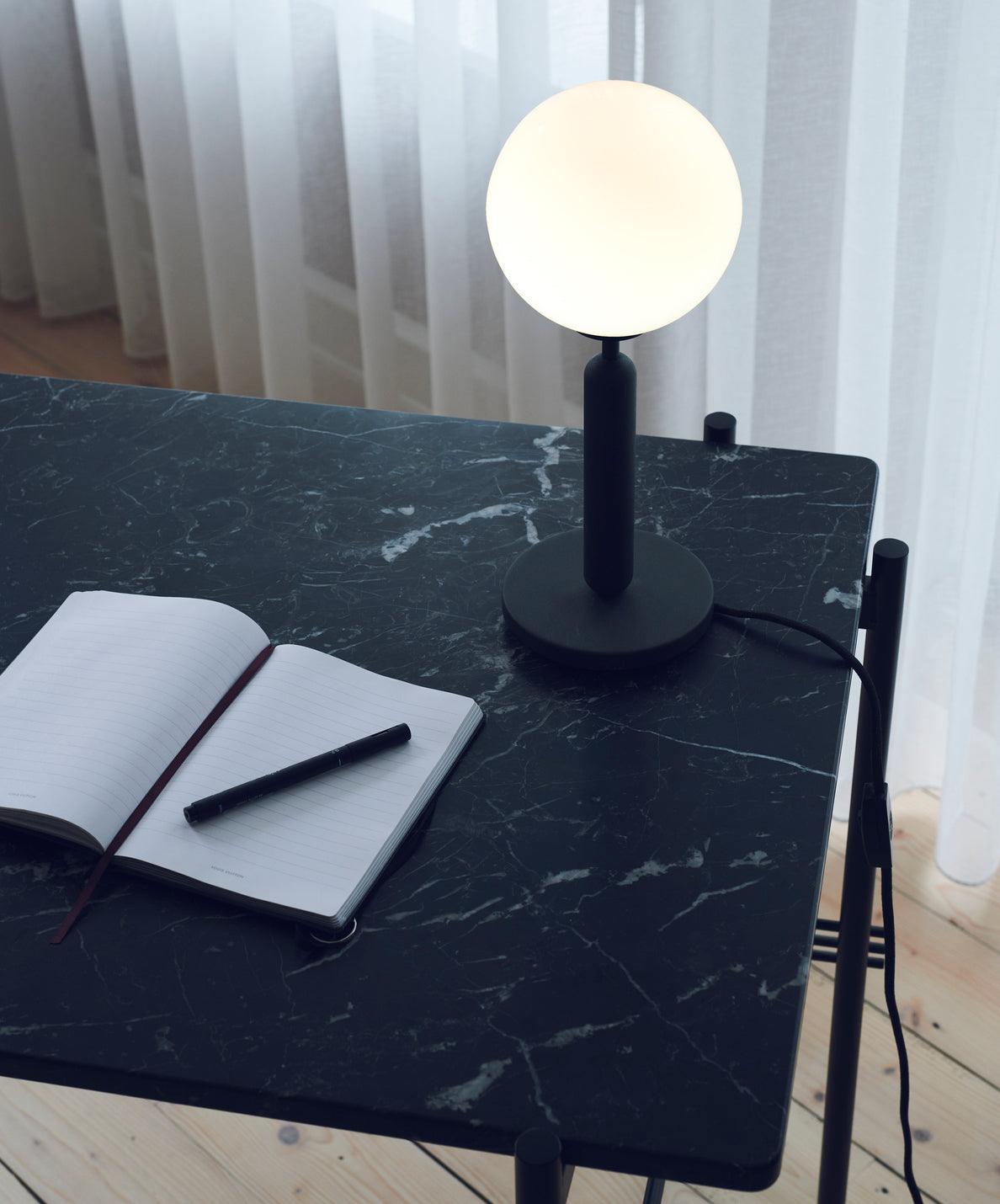 Scandinavian Hand Blown Glass Table Lamp Minimalist Elegant Desk Light for Home Decor
