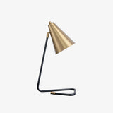 Mid Century Modern Adjustable Task Table Lamp with Cone Shade for Bedside and Office