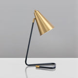 Mid Century Modern Adjustable Task Table Lamp with Cone Shade for Bedside and Office