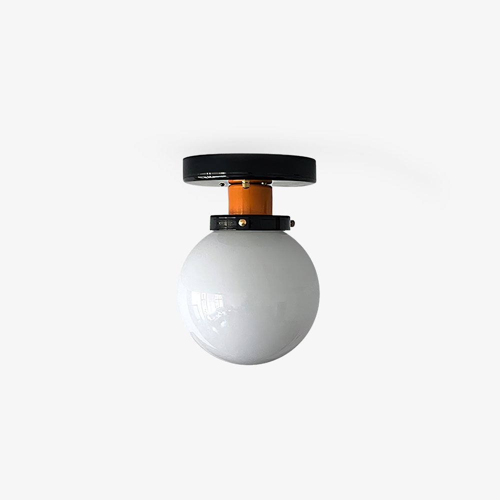 mid-century-modern-white-globe-glass-ceiling-lamp-semi-flush-mount-light-fixture