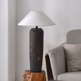 handcrafted-rustic-stoneware-ceramic-floor-lamp-with-white-fabric-shade-for-living-room
