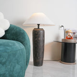 handcrafted-rustic-stoneware-ceramic-floor-lamp-with-white-fabric-shade-for-living-room