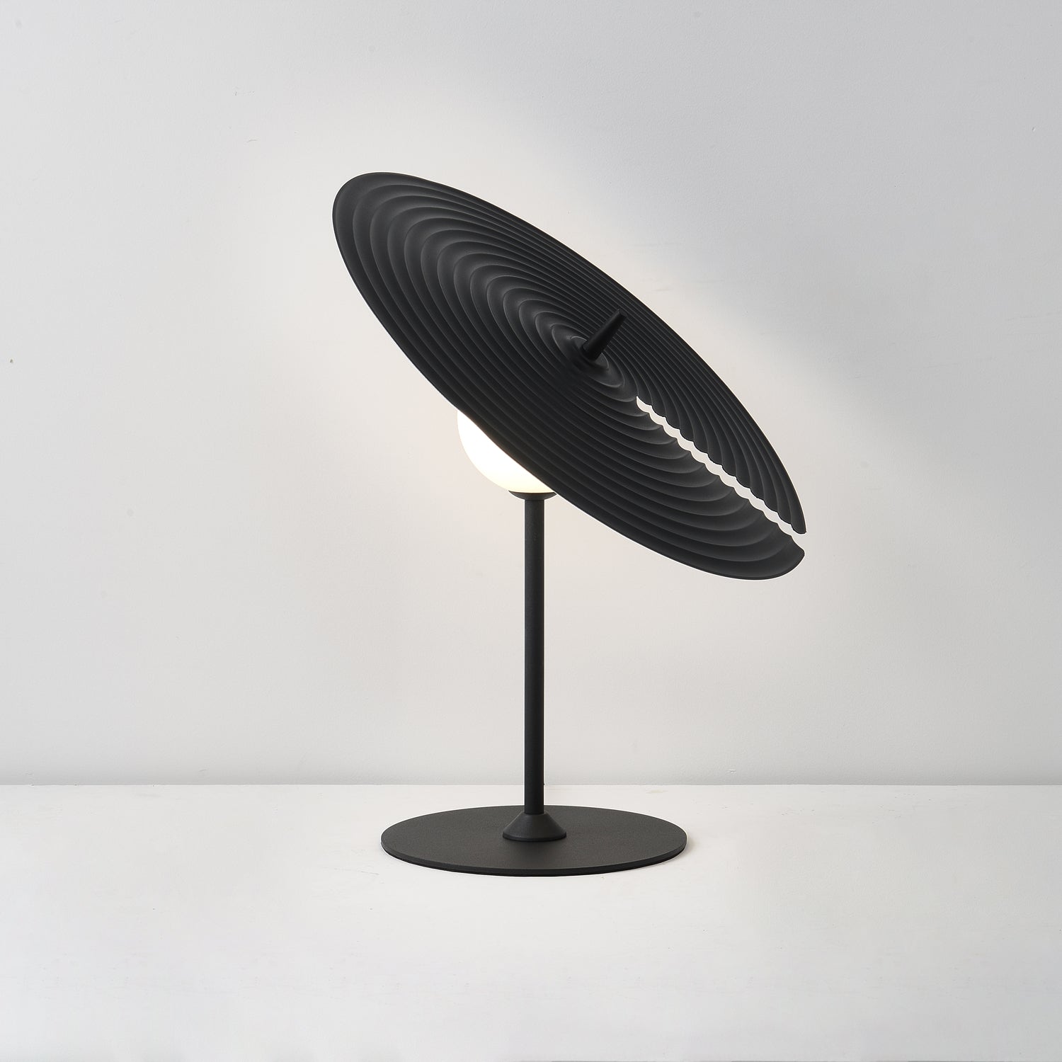 Symphony Modern Adjustable Table Lamp with Rotating Glass Shade and Magnet System