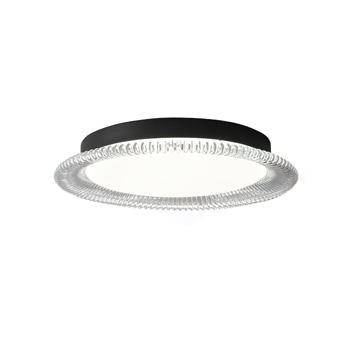 Modern Minimalist Round LED Ceiling Light Aluminum Flush Mount Fixture with Acrylic Diffuser