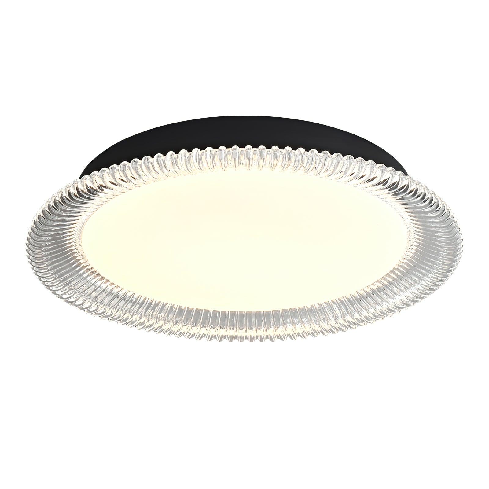 Modern Minimalist Round LED Ceiling Light Aluminum Flush Mount Fixture with Acrylic Diffuser