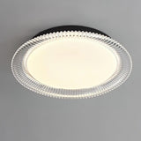 Modern Minimalist Round LED Ceiling Light Aluminum Flush Mount Fixture with Acrylic Diffuser