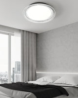Modern Minimalist Round LED Ceiling Light Aluminum Flush Mount Fixture with Acrylic Diffuser