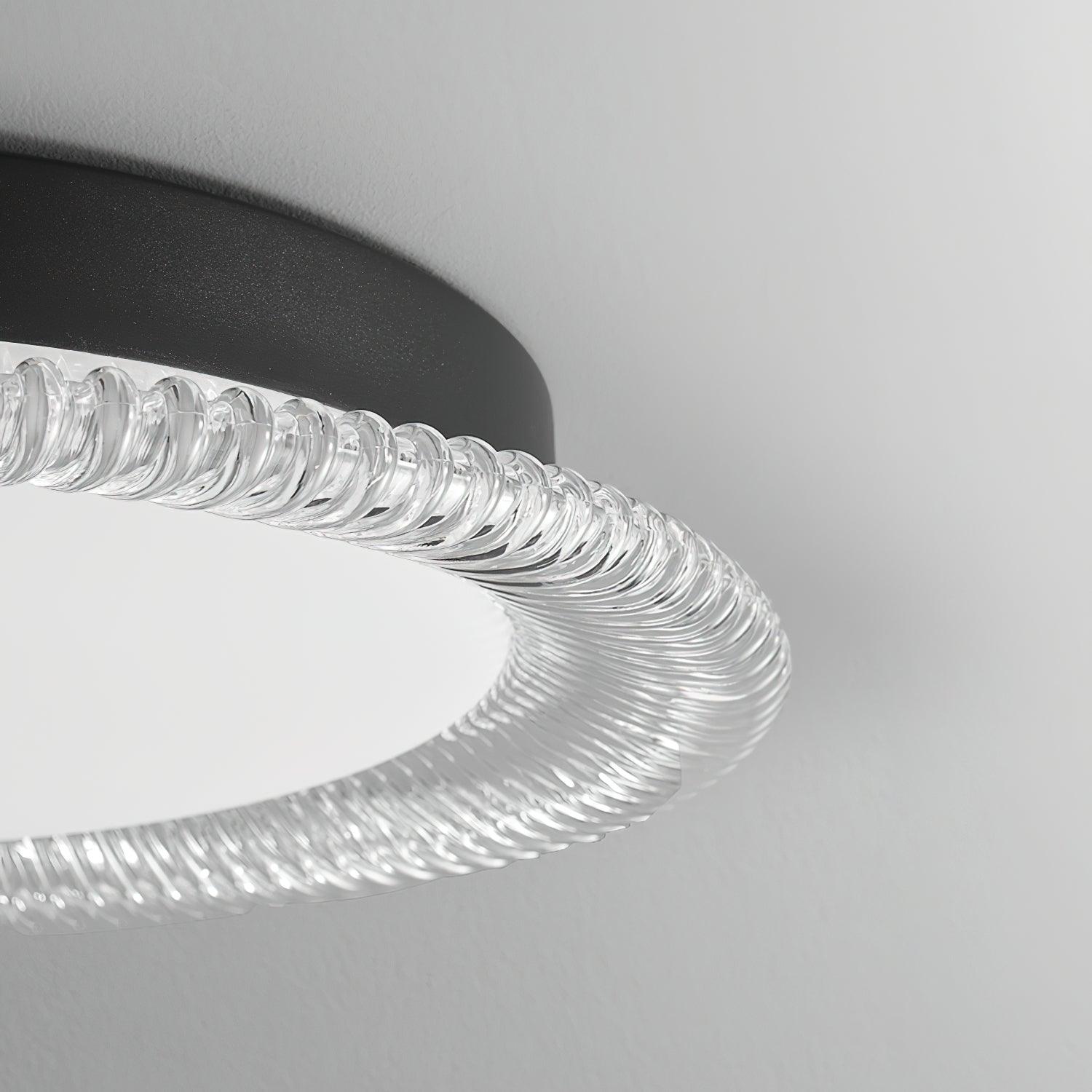 Modern Minimalist Round LED Ceiling Light Aluminum Flush Mount Fixture with Acrylic Diffuser