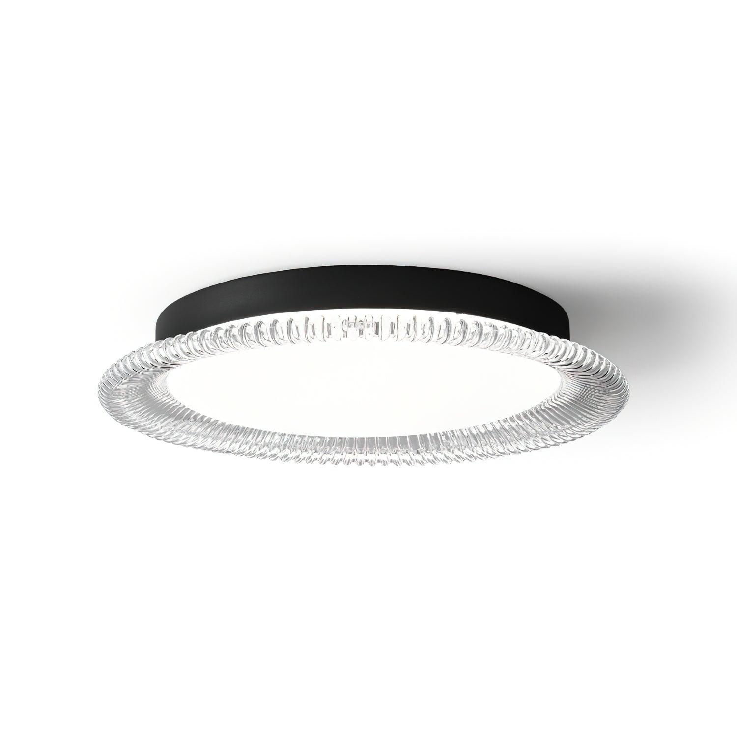 Modern Minimalist Round LED Ceiling Light Aluminum Flush Mount Fixture with Acrylic Diffuser