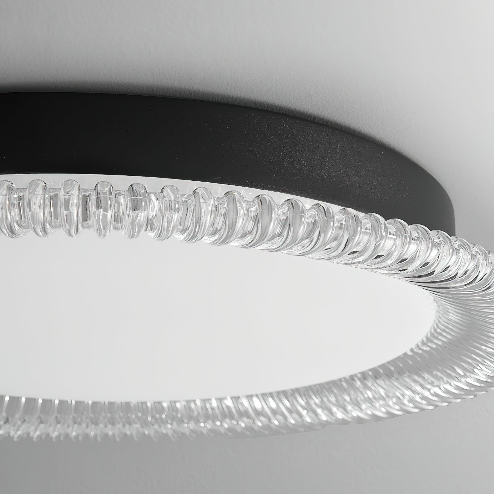 Modern Minimalist Round LED Ceiling Light Aluminum Flush Mount Fixture with Acrylic Diffuser
