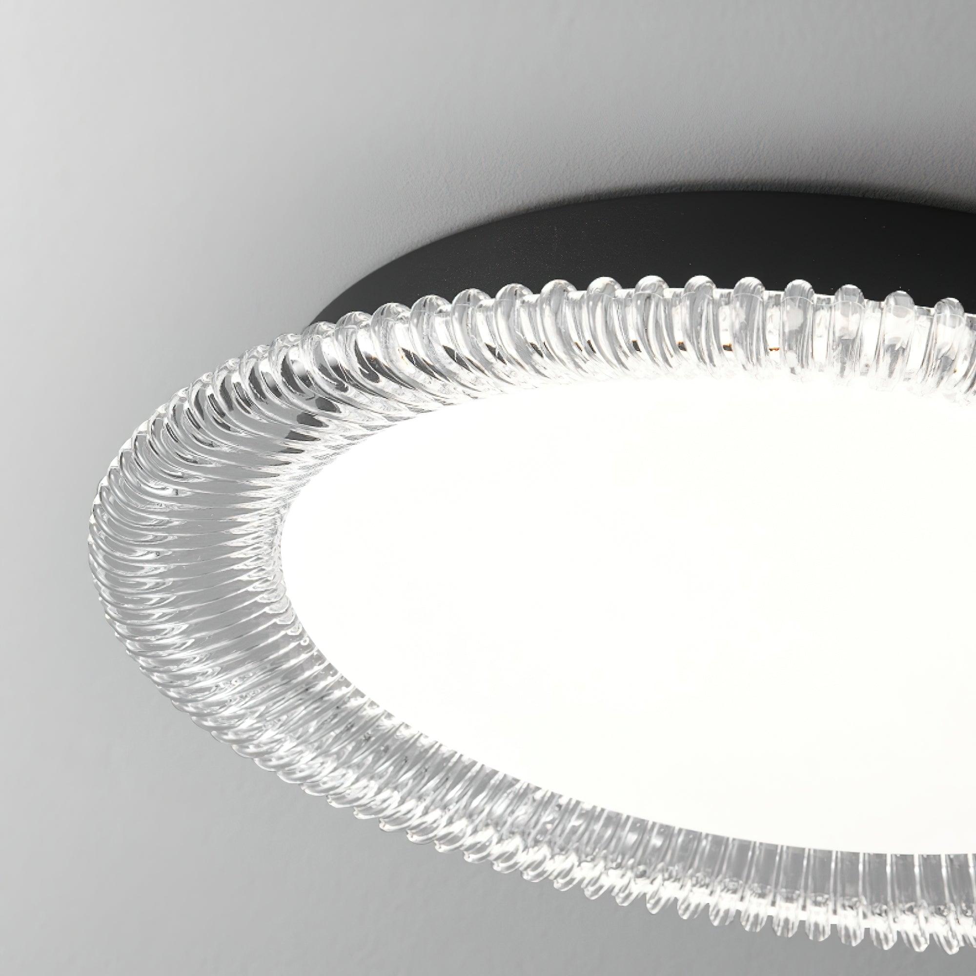 Modern Minimalist Round LED Ceiling Light Aluminum Flush Mount Fixture with Acrylic Diffuser