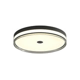 Modern Minimalist Brass and Acrylic Circular LED Flush Mount Ceiling Light