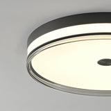 Modern Minimalist Brass and Acrylic Circular LED Flush Mount Ceiling Light