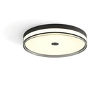 Modern Minimalist Brass and Acrylic Circular LED Flush Mount Ceiling Light