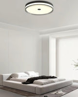 Modern Minimalist Brass and Acrylic Circular LED Flush Mount Ceiling Light