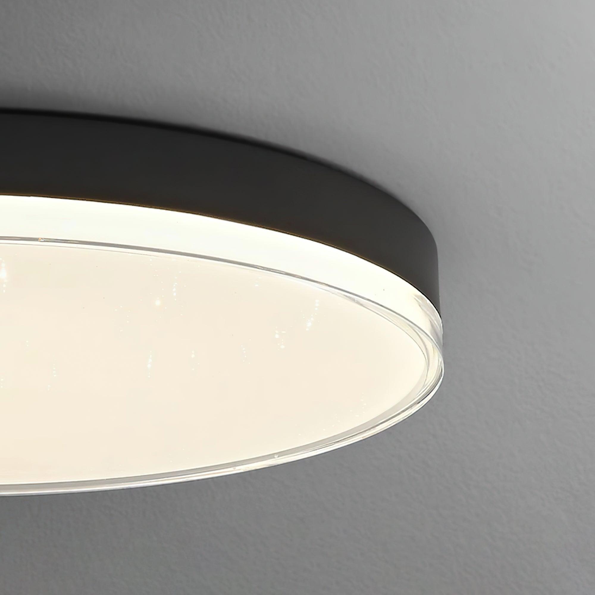 Modern Minimalist Flush Mount LED Ceiling Light Round Aluminum Fixture for Living Room Bedroom