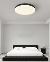 Modern Minimalist Flush Mount LED Ceiling Light Round Aluminum Fixture for Living Room Bedroom