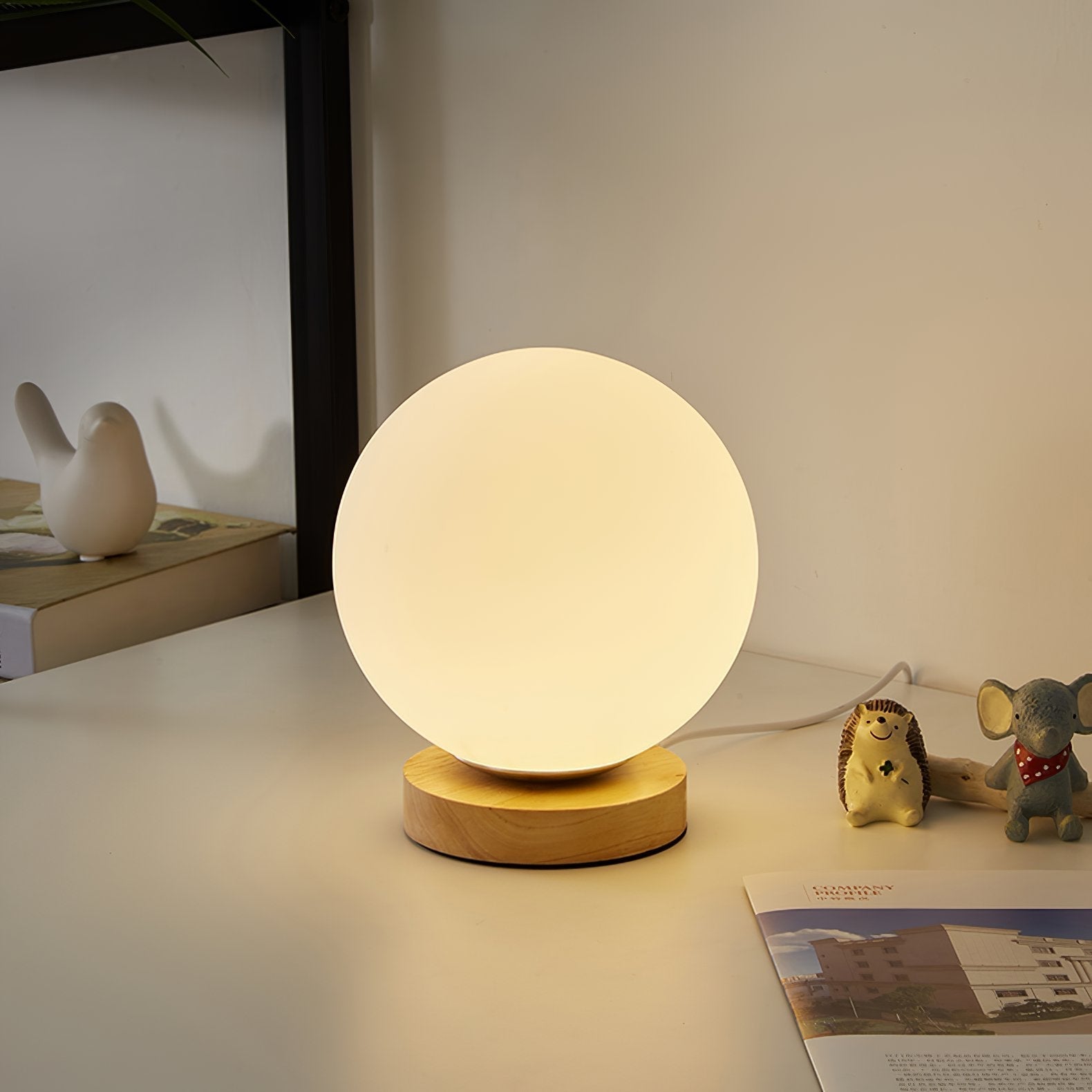 minimalist-mini-moon-wooden-desk-lamp-with-white-glass-globe-shade-for-bedside