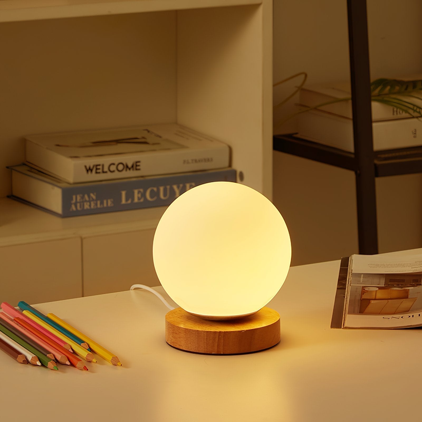 minimalist-mini-moon-wooden-desk-lamp-with-white-glass-globe-shade-for-bedside