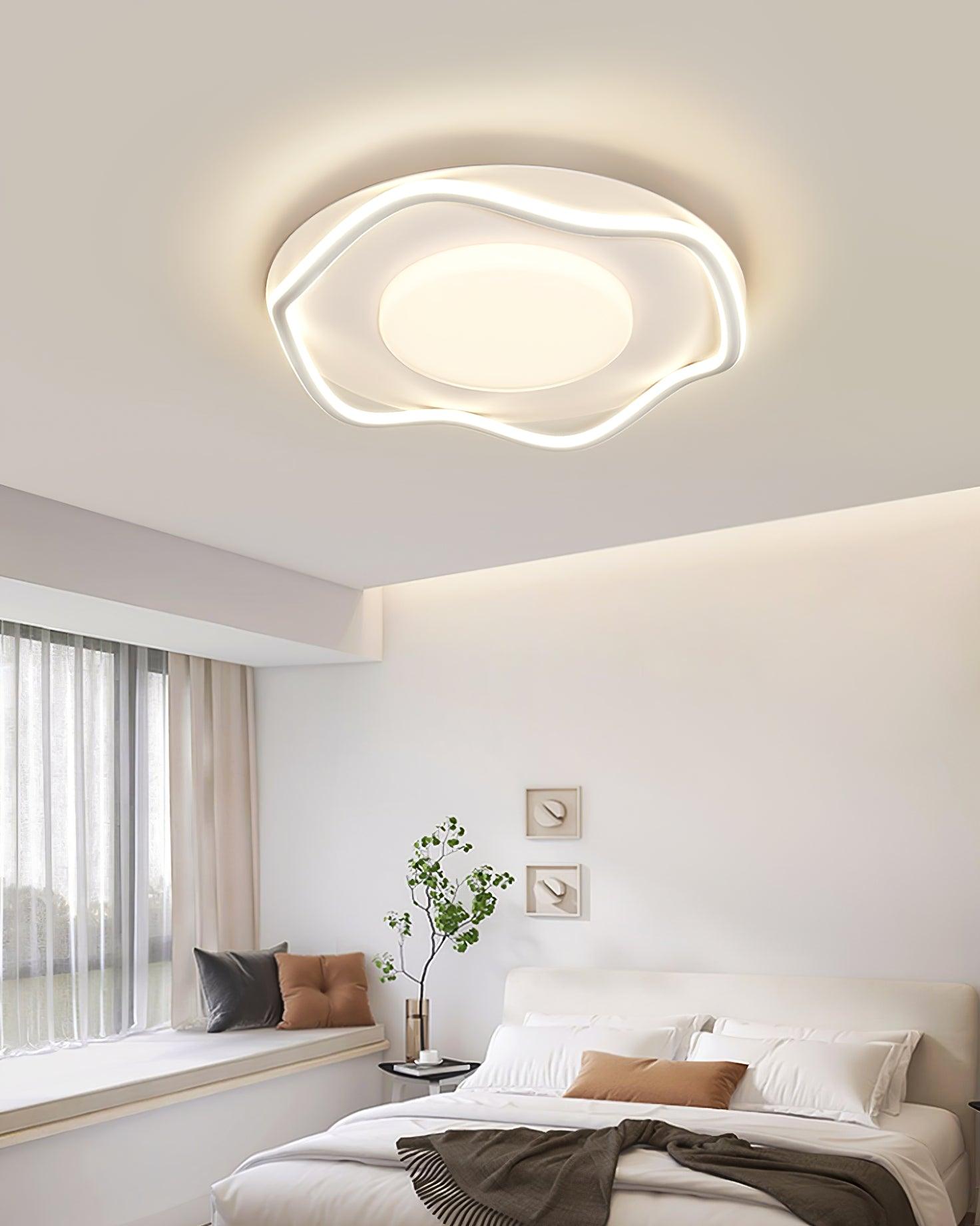 Modern LED Cloud Shape Flush Mount Ceiling Light for Bedroom and Study Room