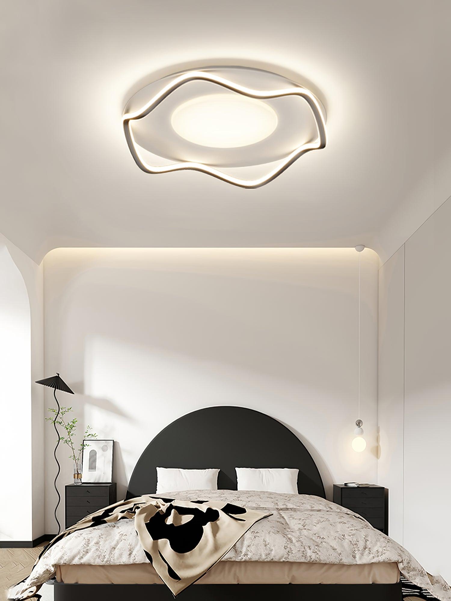 Modern LED Cloud Shape Flush Mount Ceiling Light for Bedroom and Study Room