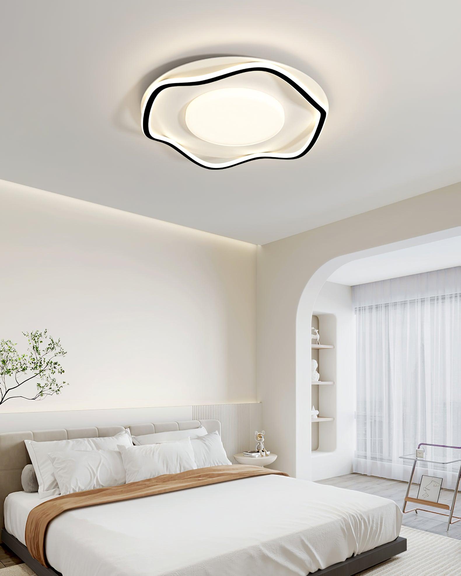 Modern LED Cloud Shape Flush Mount Ceiling Light for Bedroom and Study Room