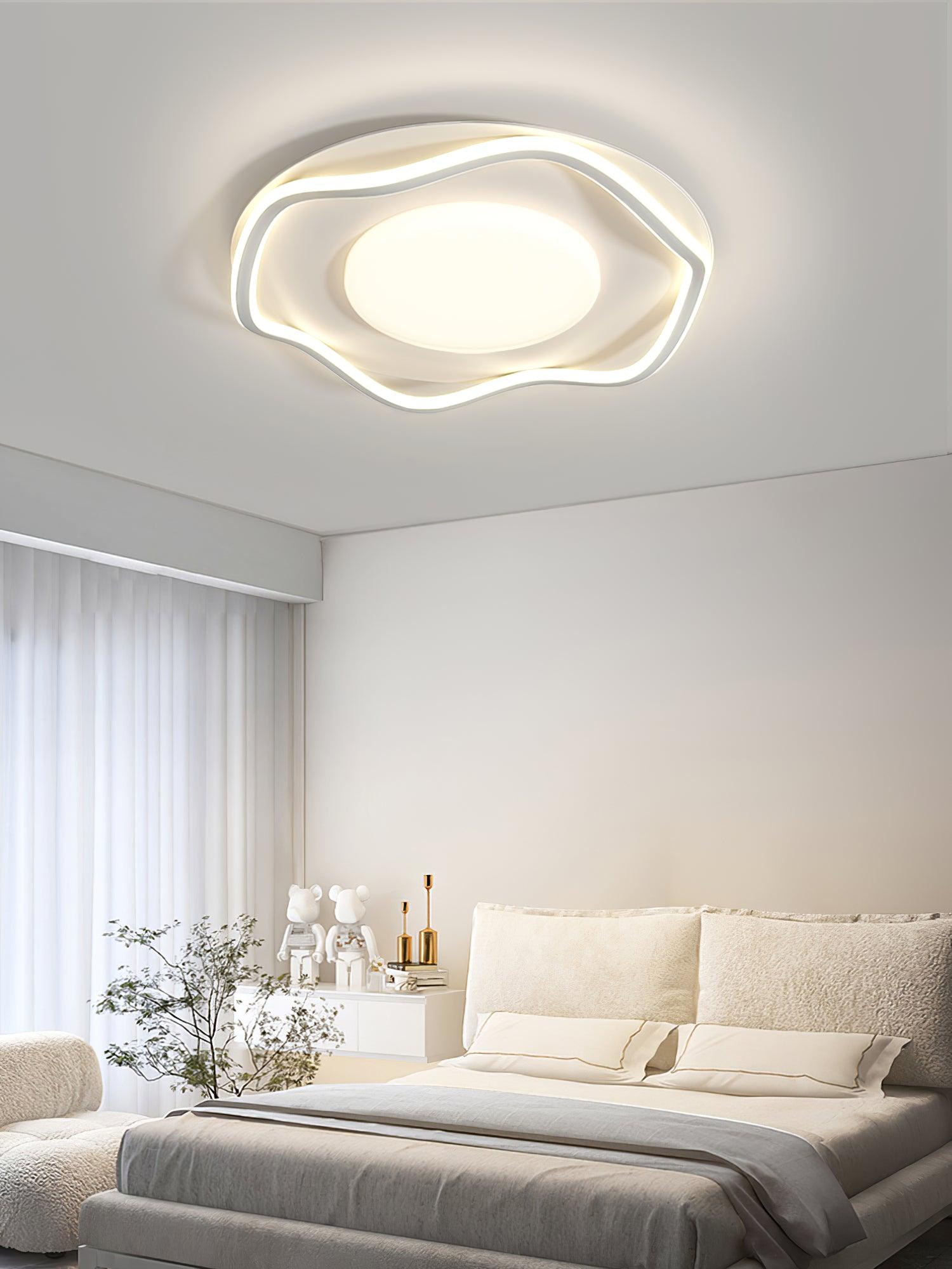 Modern LED Cloud Shape Flush Mount Ceiling Light for Bedroom and Study Room