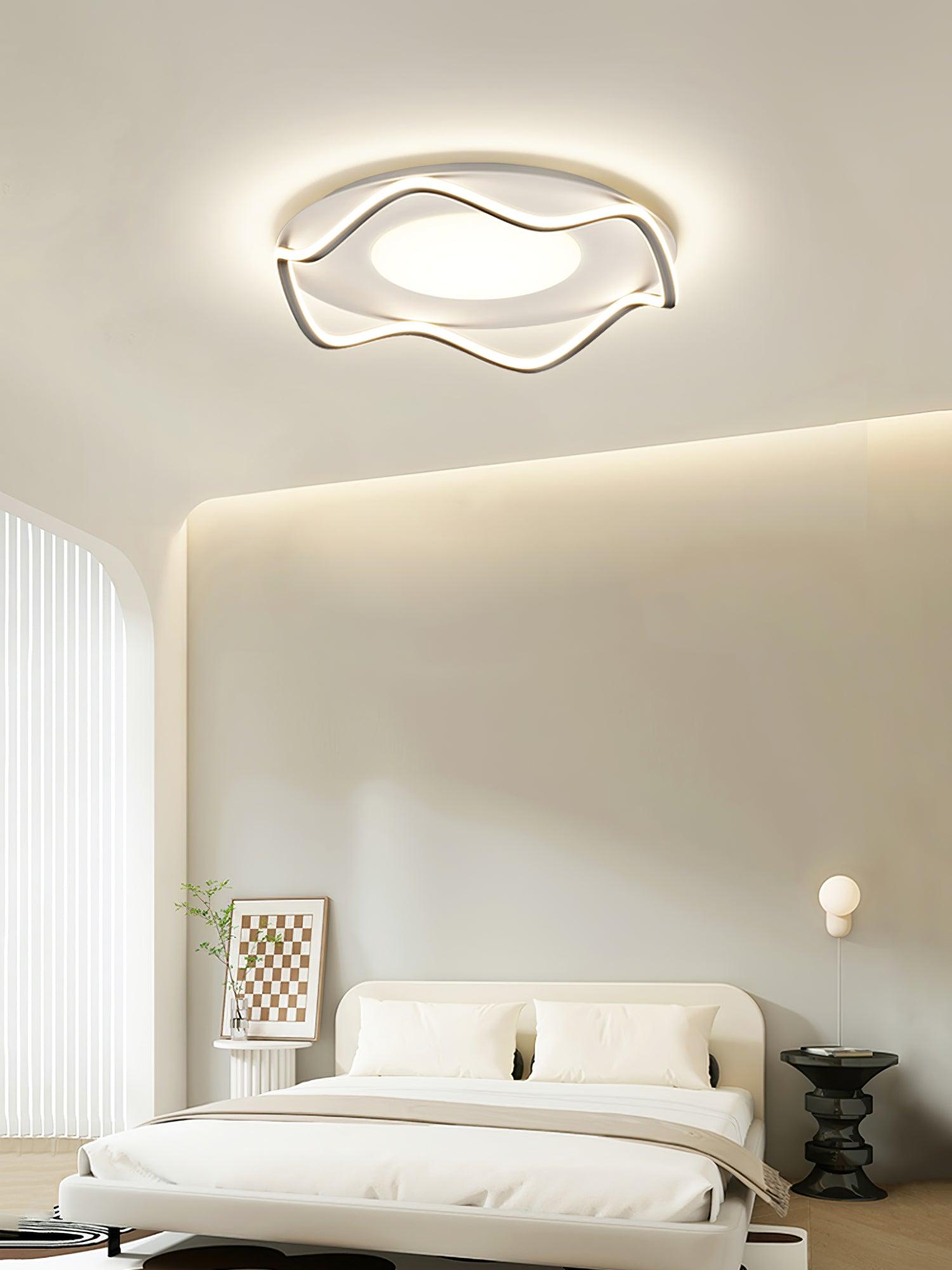 Modern LED Cloud Shape Flush Mount Ceiling Light for Bedroom and Study Room