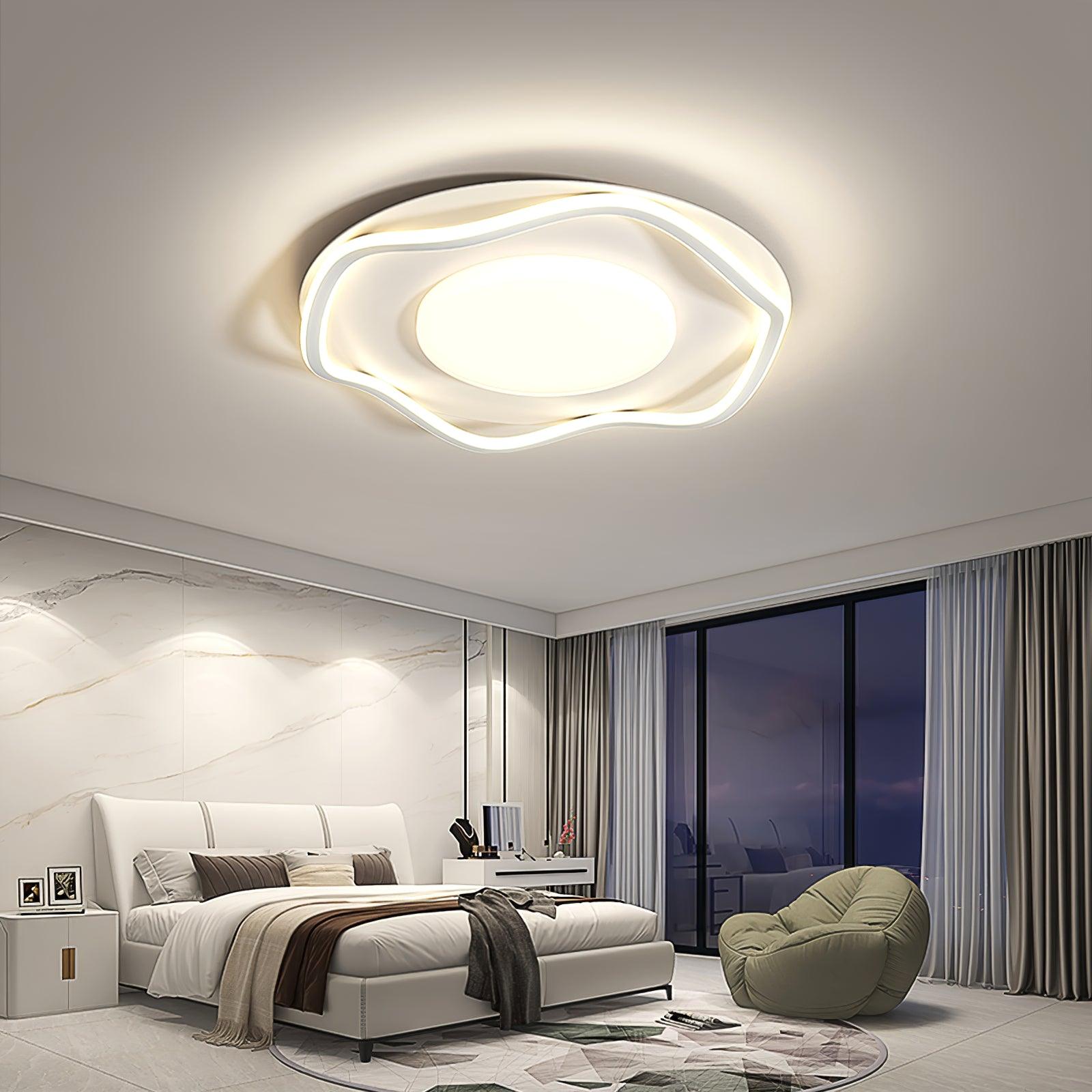Modern LED Cloud Shape Flush Mount Ceiling Light for Bedroom and Study Room