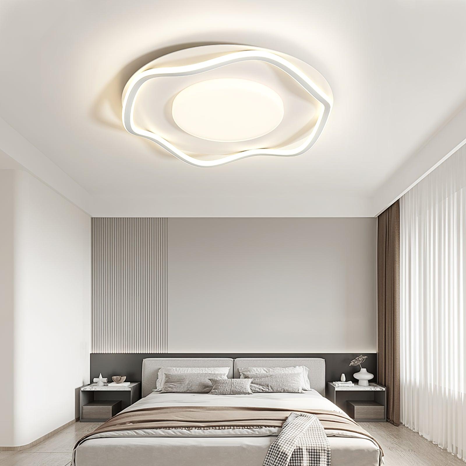 Modern LED Cloud Shape Flush Mount Ceiling Light for Bedroom and Study Room