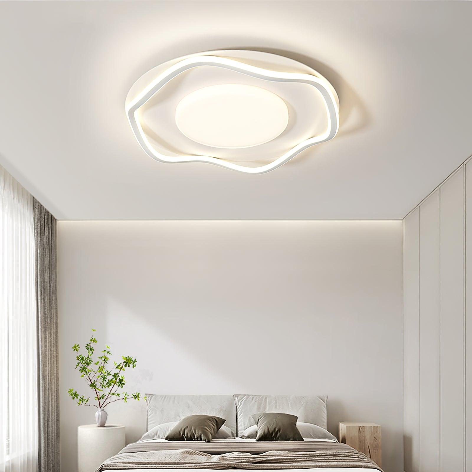 Modern LED Cloud Shape Flush Mount Ceiling Light for Bedroom and Study Room