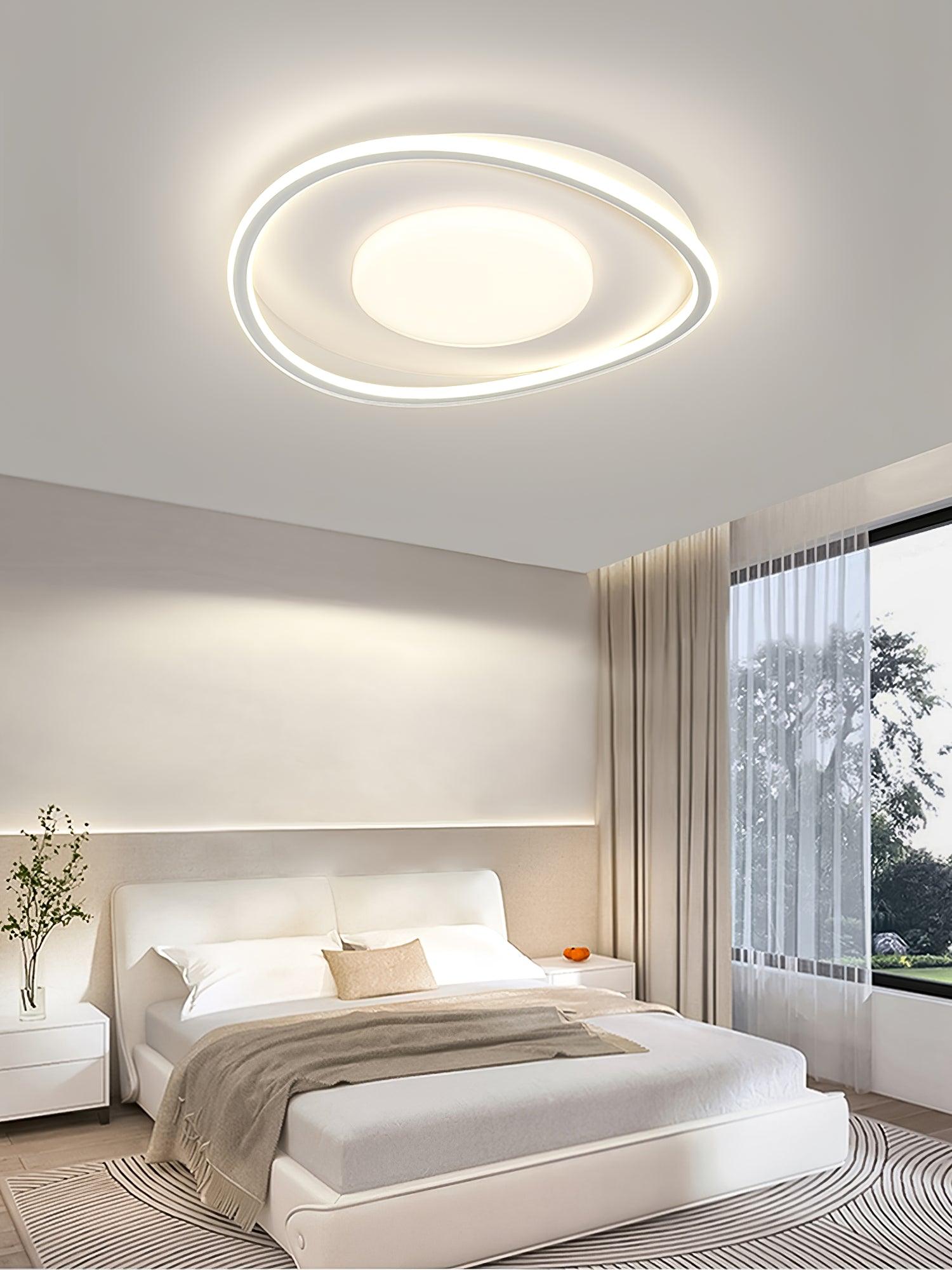 Scandinavian Style Minimalist Geometric LED Flush Mount Ceiling Light for Modern Home Decor