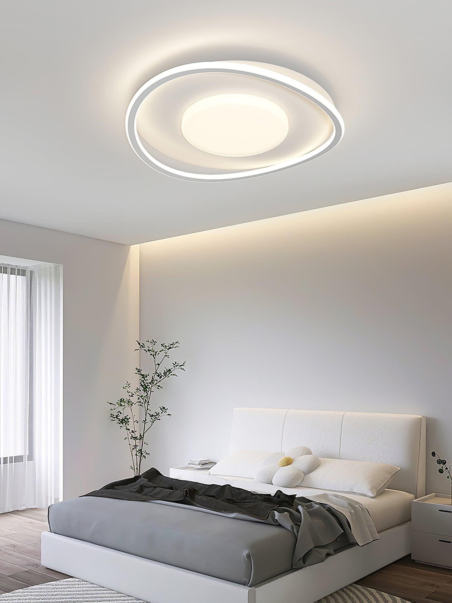 Scandinavian Style Minimalist Geometric LED Flush Mount Ceiling Light for Modern Home Decor
