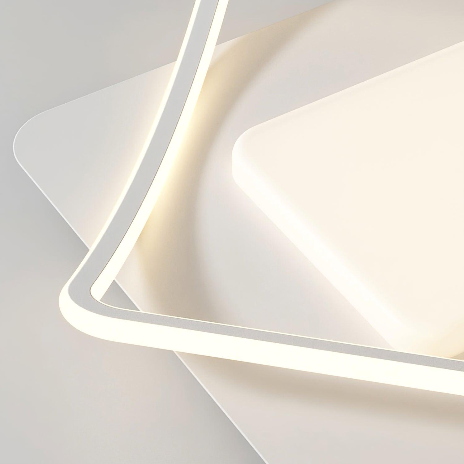 Scandinavian Style Minimalist Geometric LED Flush Mount Ceiling Light for Modern Home Decor